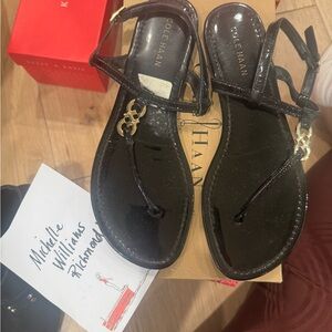 Cole Haan Glossy Black Women's Sandals